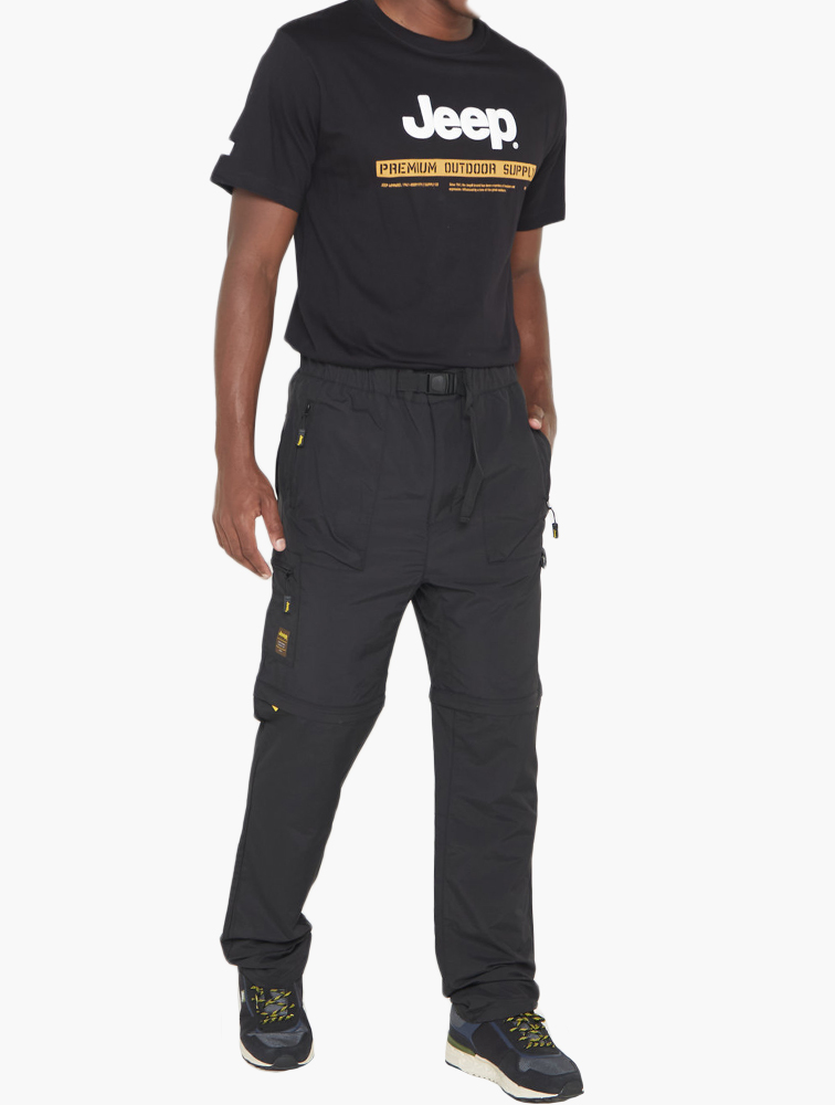 MyRunway | Shop Jeep Black Zip Cargo Pants for Men from MyRunway.co.za